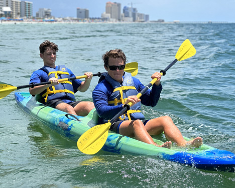 Fort-Morgan-tandem-kayak-rentals-Ikes-Beach-Service